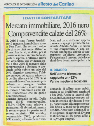 Mercato immobiliare, 2016 nero