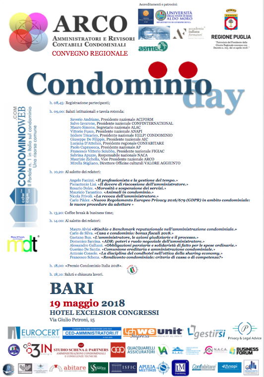 CONDOMIODAY – Confabitare unica Associazione di Proprietari Immobiliari presente