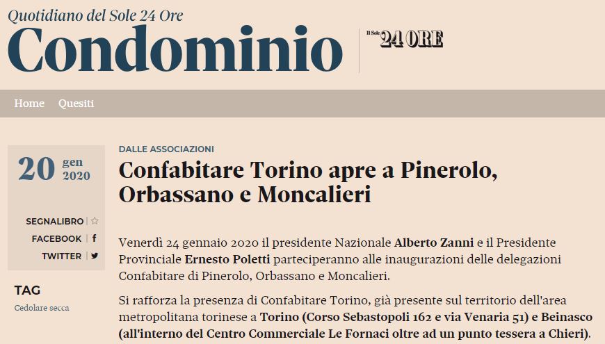 Confabitare Torino apre a Pinerolo, Orbassano e Moncalieri