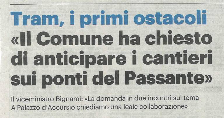 Il Comune ha chiesto di anticipare i cantieri sui ponti del Passante