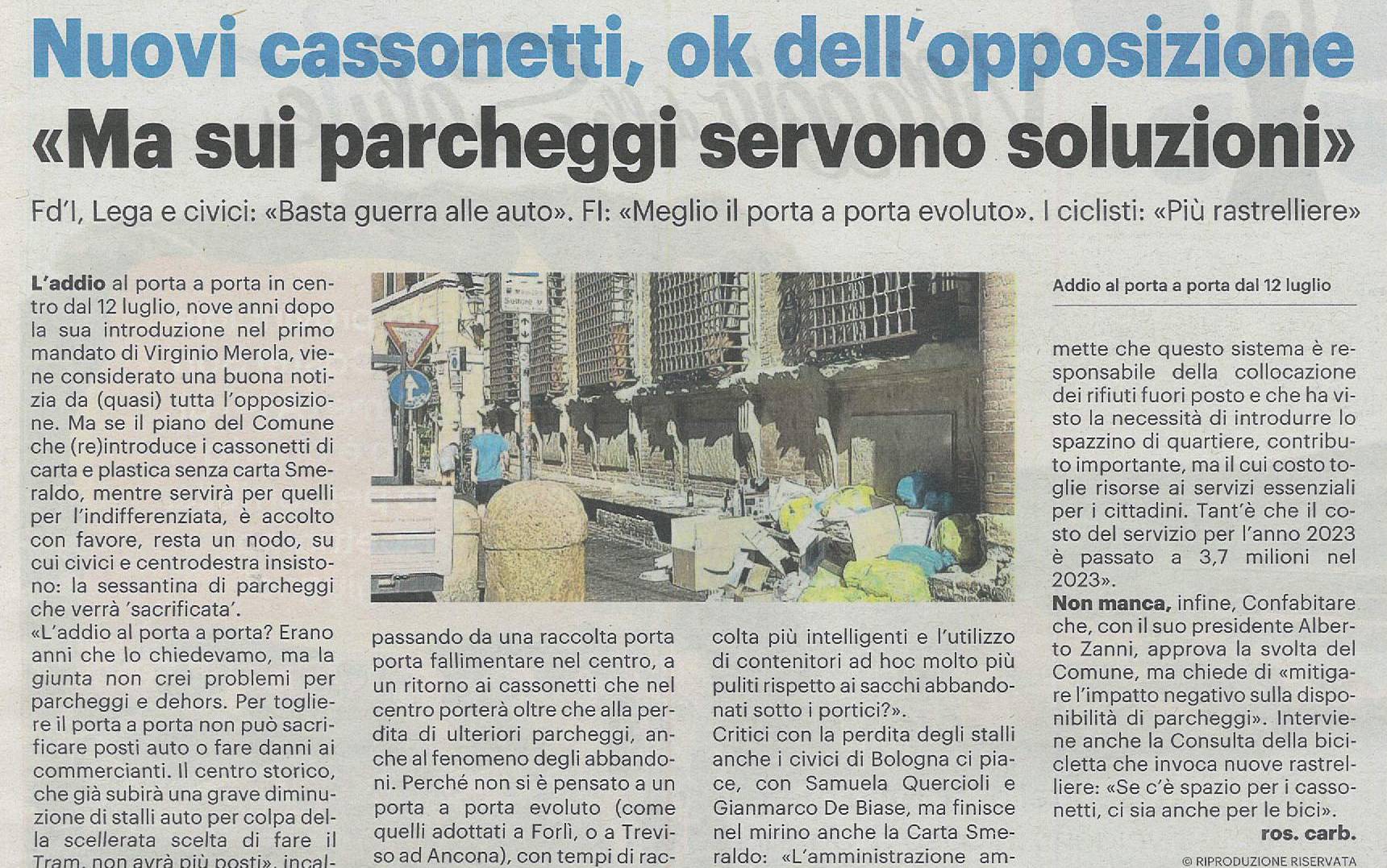 Nuovi cassonetti, ok dell’opposizione: Ma sui parcheggi servono soluzioni