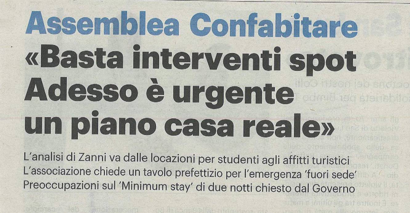 Assemblea Confabitare. Basta interventi spot. Adesso è urgente un piano casa reale