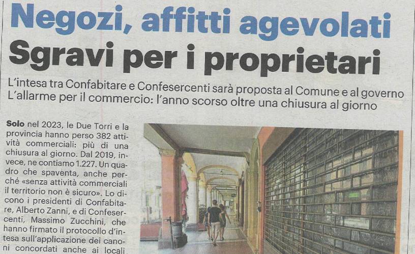 Negozi, affitti agevolati. Sgravi per i proprietari