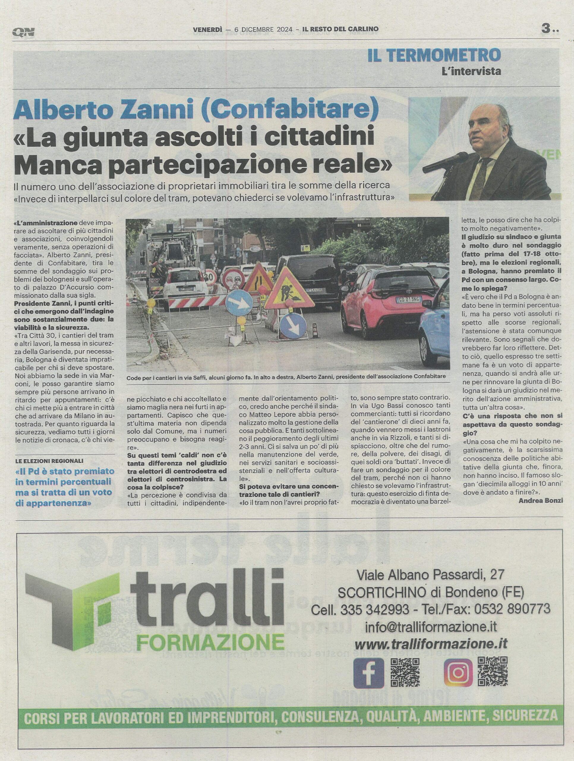 Alberto Zanni Confabitare, La Giunta ascolti i cittadini. Manca partecipazione reale