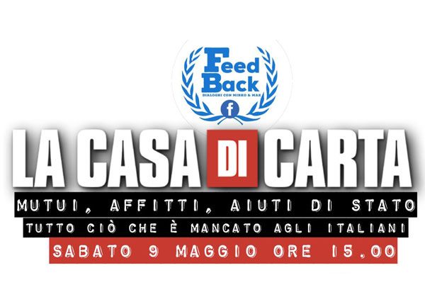 Confabitare ospite a La Casa di Carta. Diretta Facebook sabato 8 maggio ore 15.00